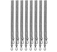 Giwnhvx 8 PZ Catena di Ricambio per Portafoglio Borsa a Tracolla Catena per Borsa Catene per Borsa a Tracolla Catena Fai Da Te per Borsa a Tracolla 47 Pollici Nero