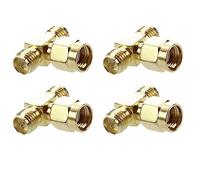 Giwnhvx 8 Pz RP SMA A Due RP SMA Triple T Adattatore Connettore 3 Vie Splitter