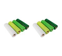Giwnhvx 8 rotoli di nastro a rete in poliestere verde bianco con bordo metallico, 25,4 cm x 9,1 m, nastro a rete in poliestere decorativo