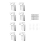 Giwnhvx 8 staffe terminali in filo metallico, staffe per mensole in plastica, staffe per montaggio a parete, staffe per mensole in filo metallico, supporto angolare da parete