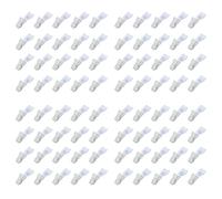Giwnhvx 80 pezzi di plastica ID Card Nome Tag Holder Badge Strap Clip Bianco Trasparente