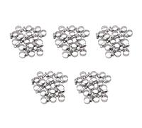 Giwnhvx 80 pezzi in acciaio inox regolabile auto carburante tubo morsetto tenuta clip 6-12 mm