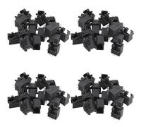 Giwnhvx 80pcs RJ45 8P8C Jack di Presa PCB di Rete per Internet Computer Nero