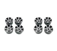 Giwnhvx 8pcs Rc Rock Ruota Ruota Ruota Cerchio 1,9 Pollice Beadlock per 1/10 Axial Scx10 90046 Cc01 D90 D110 (nero)