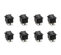 Giwnhvx 8X 6-Terminali 3 Posizioni ON / OFF / ON DPDT Barca Interruttore a bilanciere 16A 250VAC 20A 125VAC