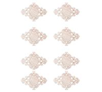Giwnhvx 8X Molti Legno Intagliato Lungo Onlay Applique Pareti di Fiori Non Verniciate Armadi Tipo di Decoro della Porta: 21X15 cm
