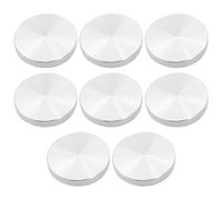 Giwnhvx 8X Piastra di Vetro Adattatore Gamba Tavolo Alluminio, Rotondo, 50X8mm, Argento