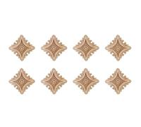 Giwnhvx 8X Vintage Legno Non Verniciato Intagliato Angolo Onlay Applique Cornice Sfondo Parete Armadio Porta Decor