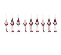Giwnhvx 9 Pacchetti Natale Gamba Lunga GNOME Babbo Natale Albero di Natale Appeso Goccia Ornamento Decorazioni Bambola per Ciondolo Regali