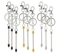 Giwnhvx 9 Pezzi con Perline in 3 Colori Barre con Perline in Metallo Grezzo con Chiusure Ad Catena con Perline