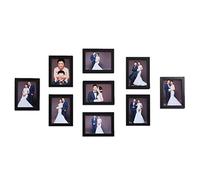 Giwnhvx 9 Pezzi/Set Nero Foto Cornice Fotografica Set DIY Rimovibile Parete Foto Cornici Adesivo Decal Soggiorno DeCor
