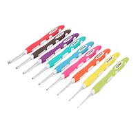 Giwnhvx 9 Pz/Set 2-6 Mm Manico Morbido 165 Mm Gancio in Alluminio Plastica Multicolore Set di Per Lavorare A Maglia per DIY Strumenti Artigianali Tessitura
