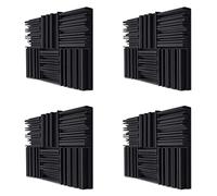 Giwnhvx 96Pcs Studio Acoustic Pannelli In Schiuma Insonorizzata Spugna Tamburo KTV Trattamento di Assorbimento Della Stanza Poliuretano Parete Suono