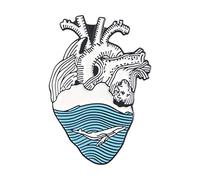 Giwnhvx A Forma di Spilla Badge Seria Marina Seria Cuore Spilla e Spilla Luce Blu