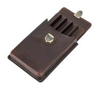 Giwnhvx a penna stilografica in vera pelle fatta a mano organizzatore di matite stilografiche forniture per cancelleria scolastica ufficio 5 slot