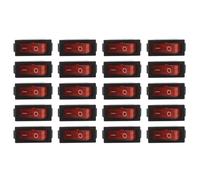 Giwnhvx AC 16A/250V 20A/125V Luce rossa illuminata on off SPST Boat Rocker Switch X 20 Pz