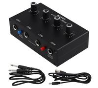 Giwnhvx AC-6401 Microfono Condensatore Scheda Audio PC Computer Audio USB Chitarra Elettrica Trasmissione Live Registrazione Scheda Audio