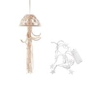 Giwnhvx Acchiappasogni in macramé, ornamento intrecciato a mano, con ghirlanda , acchiappasogni in medusa per decorazione appesa B