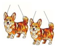 Giwnhvx Acchiappasole da appendere per finestra in acrilico tinto per cani, regali commemorativi per gli amanti dei cani, accessori per la decorazione da appendere