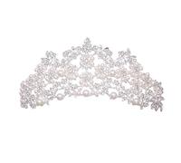 Giwnhvx Acconciatura da sposa Vintage Principessa Matrimonio Accessori per Capelli Perla Strass Sposa Capelli Cravatta