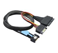 Giwnhvx Adattatore Gen5 MCIO Slimline SFF-8654 4I A SAS 8639 U.2 + di Alimentazione 15P, Convertitore da 0,5 M
