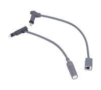 Giwnhvx Adattatore maschio a RJ45, cavo RJ45-1 RJ-2 connettori femmina RJ45, cavo impermeabile 24AWG 1200Mbps adattatore RJ45 per router
