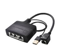 Giwnhvx Adattatore splitter di rete Rj45 Femmina 1 Drag 3 1000Mbps Interfaccia ad alta velocità Distributore di rete Adattatore Facile da installare