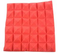 Giwnhvx Adesivo Carta da Parati 30 x 30 x 5 cm Suono di Pannello di Schiuma Acustica Spugna di Assorbimento Adesivo da Parete 3D Spugna Insonorizzata Con Barra Soggiorno Studio Ktv (Rosso)