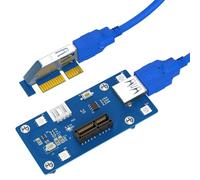 Giwnhvx Aggiornamento PCI Express PCI-E 1X a 1X/4x/8x/16x Riser Card Di Estensione Laterale (con Luce LED)