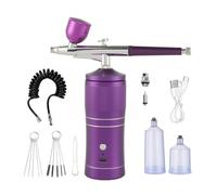 Giwnhvx Airbrush Kit Ricaricabile Cordless Airbrush Compressore per Trucco Nail Art A 1Set