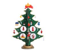 Giwnhvx Albero di Natale in legno da da solo, regalo di festa, mini albero di Natale, decorazione verde tridimensionale