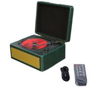 Giwnhvx Altoparlante portatile senza fili Bluetooth, riprodutore multifunzionale CD retrò, lettore audio di registrazione verde scuro