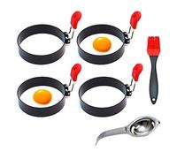 Giwnhvx Anelli antiaderenti per friggere o modellare uova, per cucinare colazione, omelette, uova McMuffin, panini, pancake