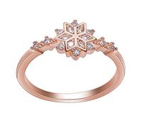 Giwnhvx Anelli Carini Fiocco Di Neve Donne Anelli Delicati Chic Femminile Anelli Delicati Matrimonio R4-8