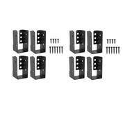 Giwnhvx Appendiabiti per travetti nascosti, 8 pezzi, 5,1 x 10,2 cm, staffa per travetto leggero con flangia nascosta, Q235B in acciaio verniciato a polvere