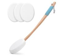 Giwnhvx Applicatore per lozioni per schiena, piedi, 4 tamponi sostituibili, 1 manico lungo, applicatore per lozione per la schiena, per anziani, donne