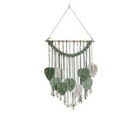 Giwnhvx Arazzo con Foglie, Decorazione da Appendere alla Parete, Decorazione con Foglie Intrecciate con Piume, Decorazione da Parete Fatta A Mano, Decorazione da Parete con Piume,B