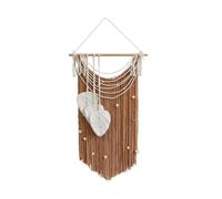 Giwnhvx Arazzo da Parete in Stile Bohémien con Foglie e Nappe, Intrecciato Chic Intrecciato A Mano in Stile Bohémien