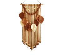 Giwnhvx Arazzo di foglie multicolore Boho intrecciato a mano in macramé + artigianale, decorazione per festa della mamma a