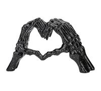 Giwnhvx Arredamento per soggiorno, camera da letto, biblioteca, tavolo basso, scultura a forma di cuore in resina, accenti di dito horror per, nero