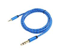 Giwnhvx Aux Adattatore da 3,5 mm a 6,35 mm per amplificatore mixer placcato Jack 3,5 a Jack 6,5 Aux Cabo a , 300 cm