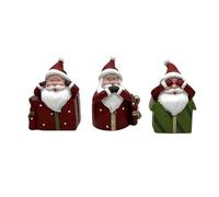 Giwnhvx Babbo Natale Piccola Scatola Regalo Micro-Paesaggio in Resina Bambola Artigianale Bambola Decorazione da Tavolo