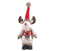 Giwnhvx Bambola di Natale Bambola Retrattile di Natale Accessori per Finestra a Forma di Cervo Decorazione per Interni Vacanze B