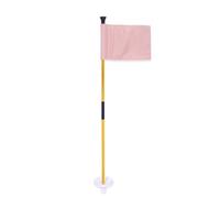 Giwnhvx Bandiera verde da golf rosa, asta per bandiera staccabile a due sezioni, facile da trasportare, tazza con foro per bandiera verde