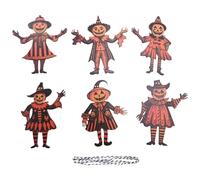 Giwnhvx Banner di Halloween vintage in legno da appendere, Banner di fattoria vintage, decorazioni di Halloween con corda A