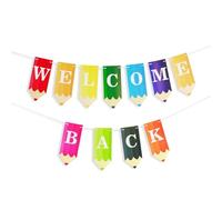 Giwnhvx Banner di Lettera di Matita di Benvenuto per la Decorazione di Aula di Apertura di Stagione, Decorazione di Rientro Scuola