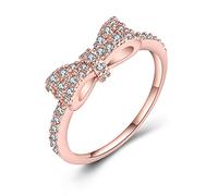 Giwnhvx Bellissimi Anelli con Colore Rosa Mini Anelli Romantici di Puro intarsio per Fetes US9