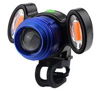 Giwnhvx Bicicletta Fari USB Fari Di Ricarica BICICLETTA Tre Fari Guida Notturna Luce Forte Fari Accessori Di Guida Blu