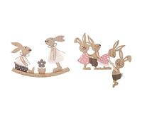 Giwnhvx Bilancia in Legno Coniglio Artigianato Ornamento Ufficio Set Prodotti per la Casa di Natale Pasqua