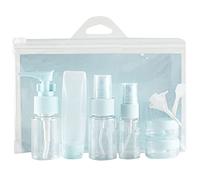 Giwnhvx Blu 9 Pz/Set Portatile Viaggio Cosmetico Vaso Vuoto Pacchetti Viaggio Trucco Crema per il Contenitore Ricarica Bottiglie